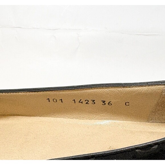 Gucci Black Suede Flats/Loafers GG Monogram Square Toe Vintage Y2K Sz 36 6 - Picture 11 of 11